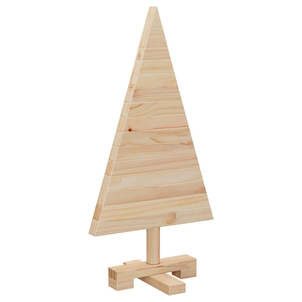 VidaXL Kerstbomen met standaard Naturel 60 cm Massief grenenhout