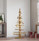 VidaXL Houten kerstboom met standaard Bruin 150 cm Massief grenenhout