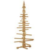 VidaXL Houten kerstboom met standaard Bruin 150 cm Massief grenenhout