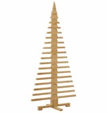 VidaXL Houten kerstboom met standaard Bruin 150 cm Massief grenenhout