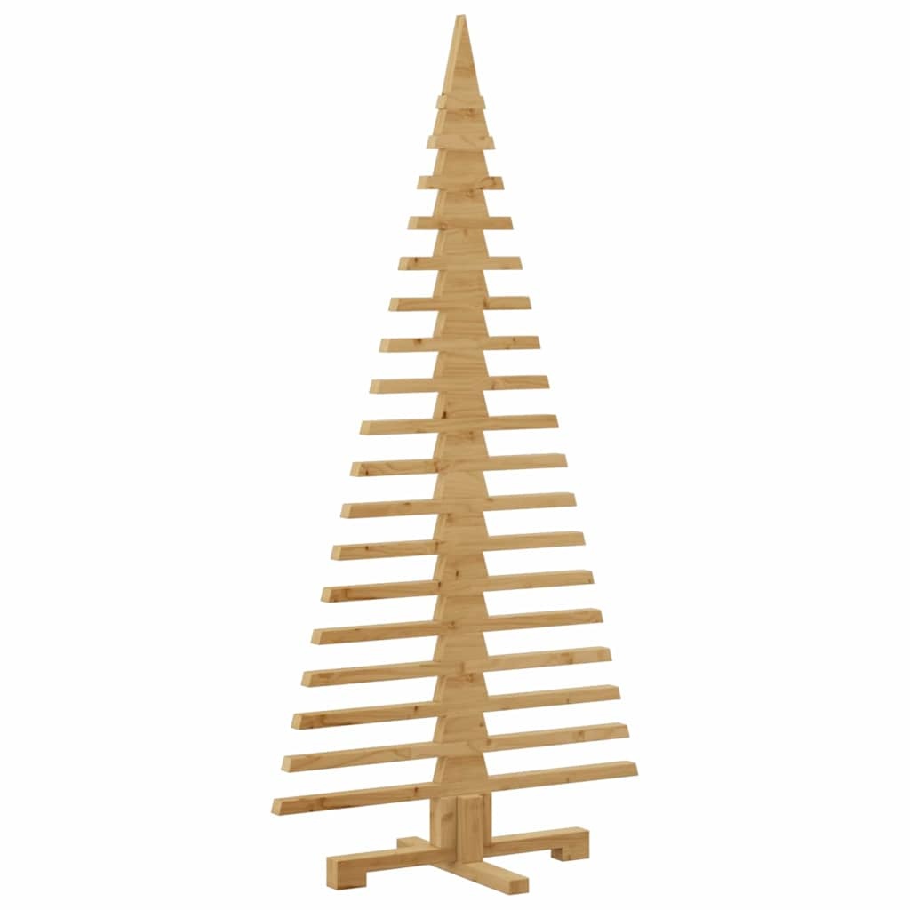 VidaXL Houten kerstboom met standaard Bruin 150 cm Massief grenenhout
