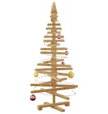 VidaXL Houten kerstboom met standaard Bruin 120 cm Massief grenenhout