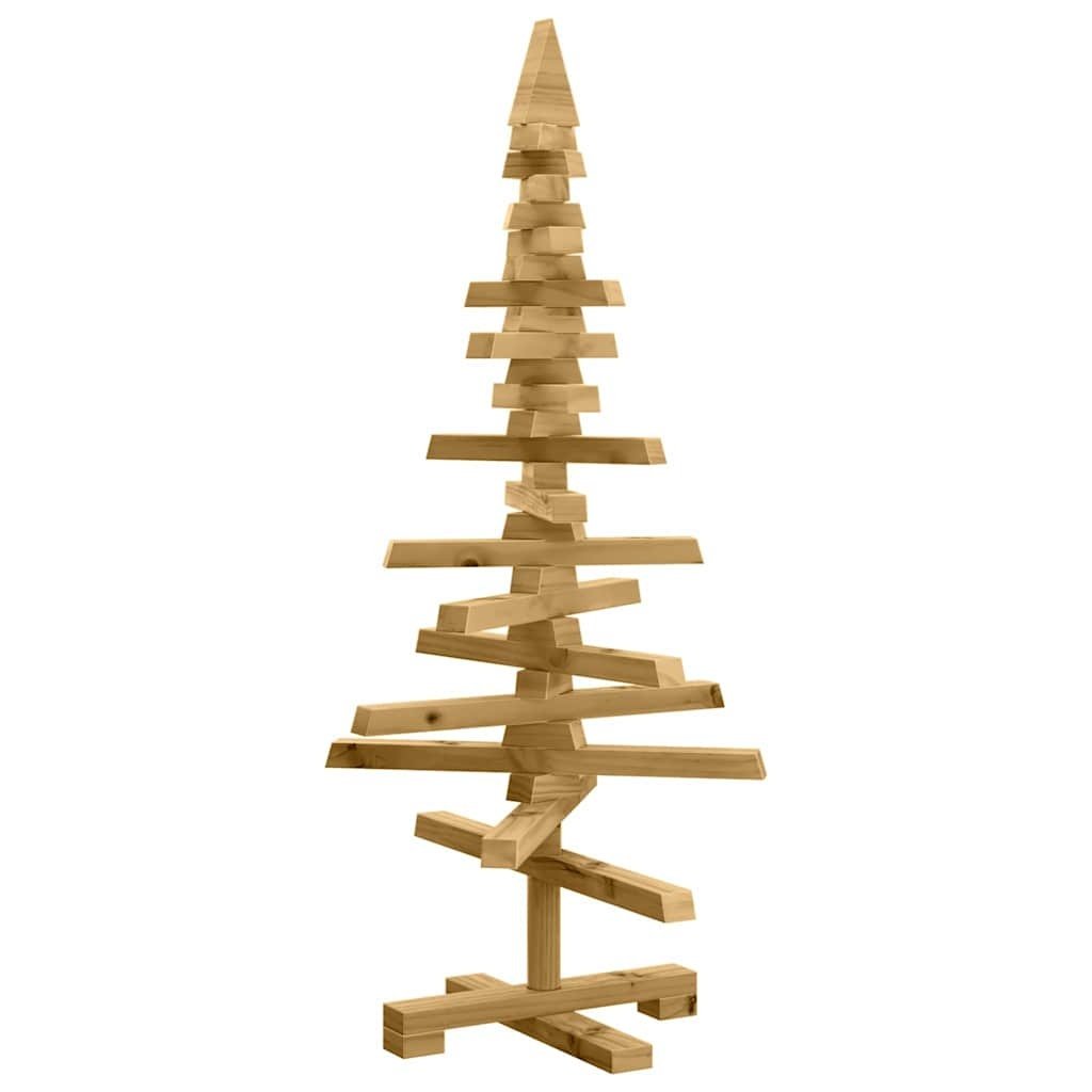VidaXL Houten kerstboom met standaard Bruin 90 cm Massief grenenhout