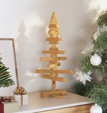VidaXL Houten kerstboom met standaard Bruin 60 cm Massief grenenhout