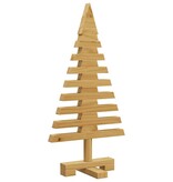 VidaXL Houten kerstboom met standaard Bruin 60 cm Massief grenenhout