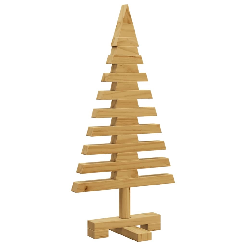 VidaXL Houten kerstboom met standaard Bruin 60 cm Massief grenenhout
