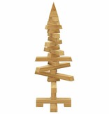 VidaXL Houten kerstboom met standaard Bruin 60 cm Massief grenenhout