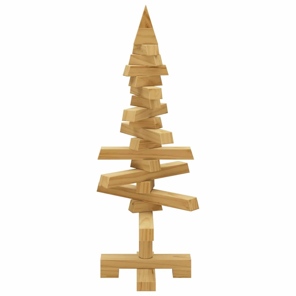 VidaXL Houten kerstboom met standaard Bruin 60 cm Massief grenenhout