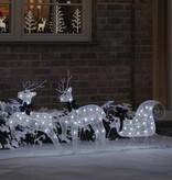 VidaXL LED Rendieren 3 pcs Koud Wit Stof