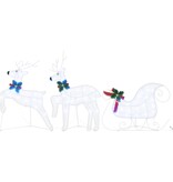 VidaXL LED Rendieren 3 pcs Koud Wit Stof