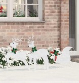 VidaXL LED Rendieren 3 pcs Koud Wit Stof