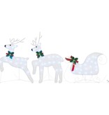 VidaXL LED Rendieren 3 pcs Koud Wit Stof