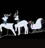 VidaXL LED Rendieren 3 pcs Koud Wit Stof