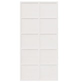 VidaXL Schuifdeur 100x208 cm massief grenenhout wit