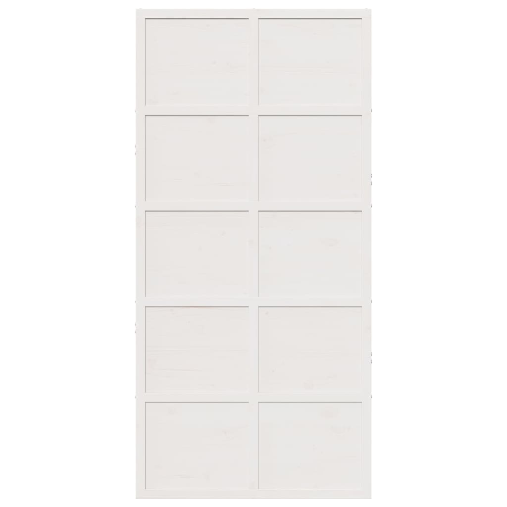 VidaXL Schuifdeur 100x208 cm massief grenenhout wit