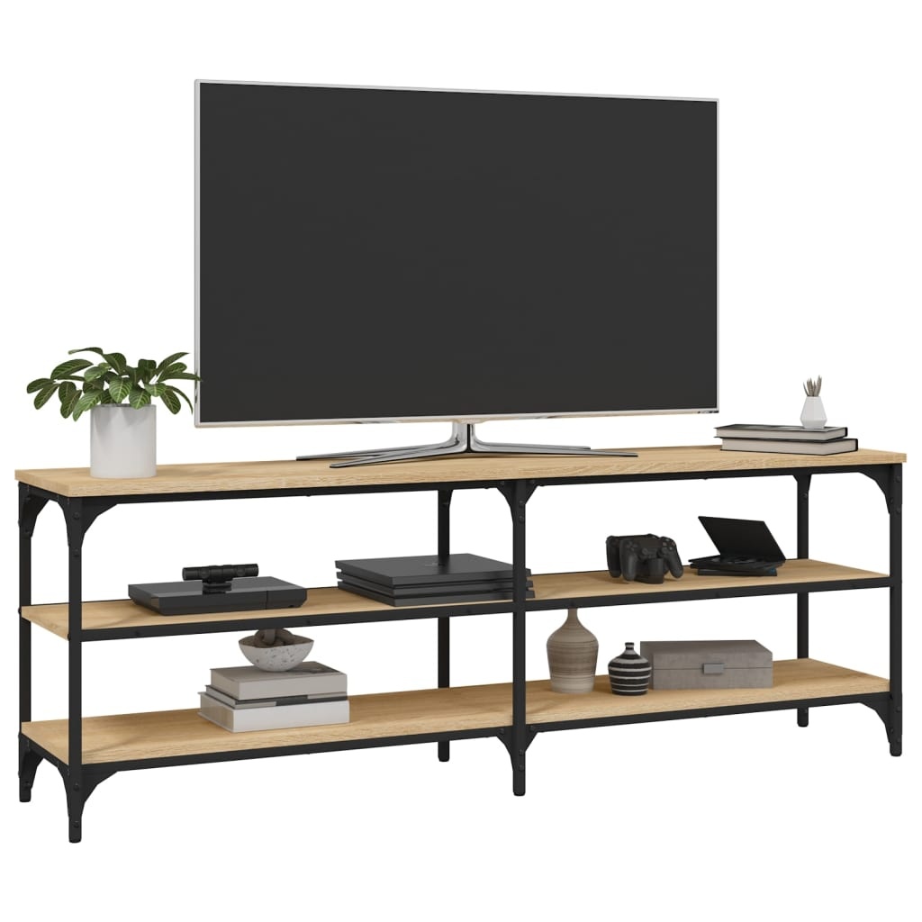 VidaXL Tv-meubel 140x30x50 cm bewerkt hout sonoma eikenkleurig