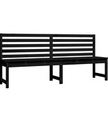 VidaXL Tuinbank 201,5 cm massief grenenhout zwart