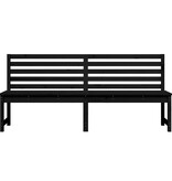 VidaXL Tuinbank 201,5 cm massief grenenhout zwart