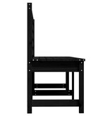 VidaXL Tuinbank 201,5 cm massief grenenhout zwart