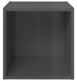 VidaXL Tv-meubelen 2 st 37x35x37 cm bewerkt hout hoogglans grijs