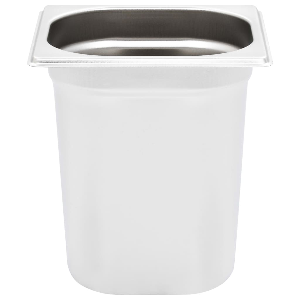 VidaXL Gastronormbakken 8 st GN 1/6 200 mm roestvrij staal