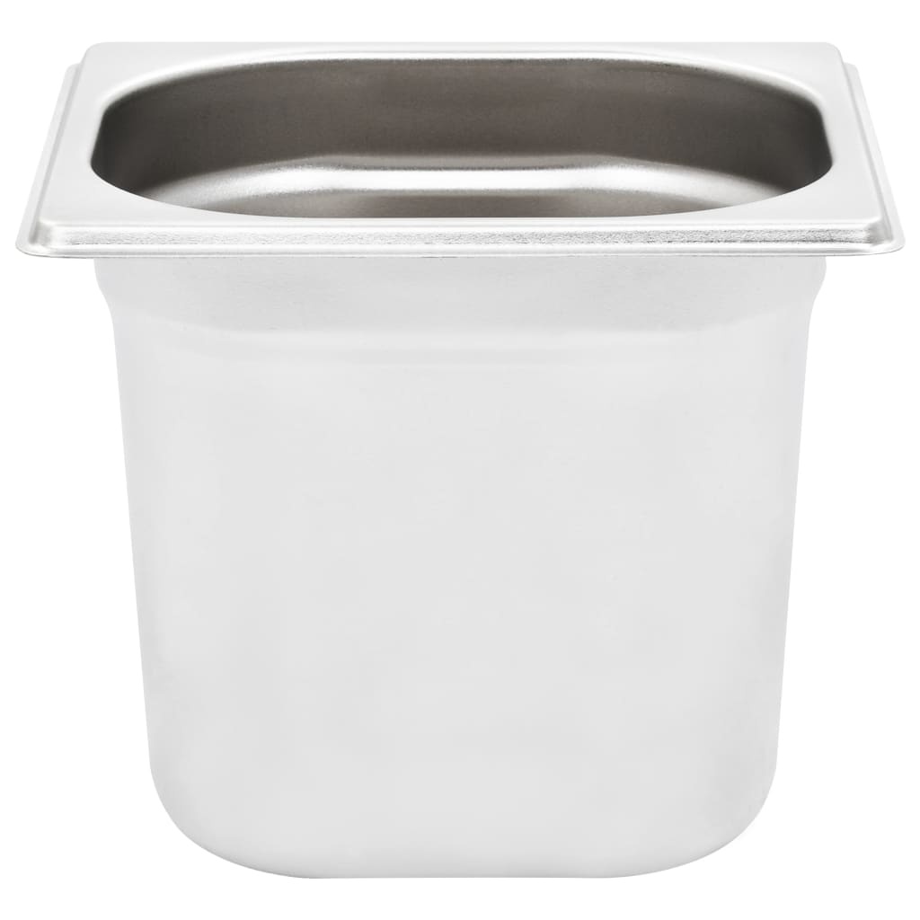 VidaXL Gastronormbakken 8 st GN 1/6 150 mm roestvrij staal