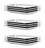 VidaXL Gastronormbakken 12 st GN 1/3 20 mm roestvrij staal