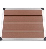 VidaXL Buitendouchebak 80x62 cm HKC roestvrij staal bruin