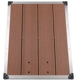 VidaXL Buitendouchebak 80x62 cm HKC roestvrij staal bruin