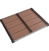 VidaXL Buitendouchebak 80x62 cm HKC roestvrij staal bruin