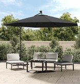 VidaXL Zweefparasol met LED-verlichting metalen paal 350 cm antraciet
