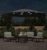 VidaXL Zweefparasol met LED-verlichting metalen paal 350 cm antraciet