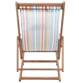 VidaXL Strandstoel inklapbaar stof en houten frame meerkleurig