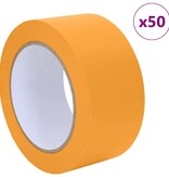 VidaXL Verf Maskertapes 50 pcs Geel 50mm x 50m Papier