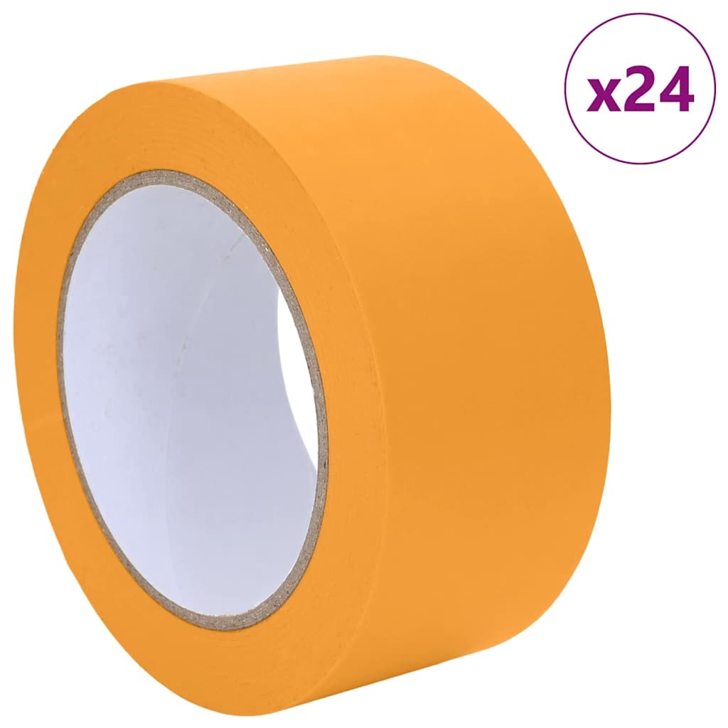 VidaXL Verf Maskertapes 24 pcs Geel 50mm x 50m Papier