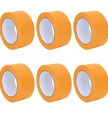 VidaXL Verf Maskertapes 6 pcs Geel 50mm x 50m Papier