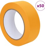 VidaXL Verf Maskertapes 50 pcs Geel 38mm x 50m Papier