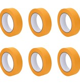 VidaXL Verf Maskertapes 6 pcs Geel 30mm x 50m Papier