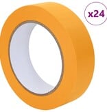 VidaXL Verf Maskertapes 24 pcs Geel 25mm x 50m Papier