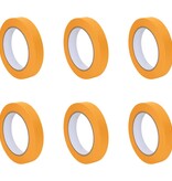 VidaXL Verf Maskertapes 6 pcs Geel 19mm x 50m Papier
