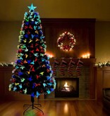 VidaXL Kunstkerstboom met decoratieve touwlichten Groen 240 cm PVC