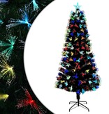 VidaXL Kunstkerstboom met decoratieve touwlichten Groen 240 cm PVC