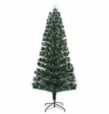 VidaXL Kunstkerstboom met decoratieve touwlichten Groen 240 cm PVC