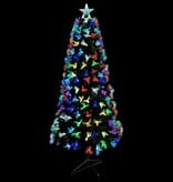 VidaXL Kunstkerstboom met decoratieve touwlichten Groen 240 cm PVC