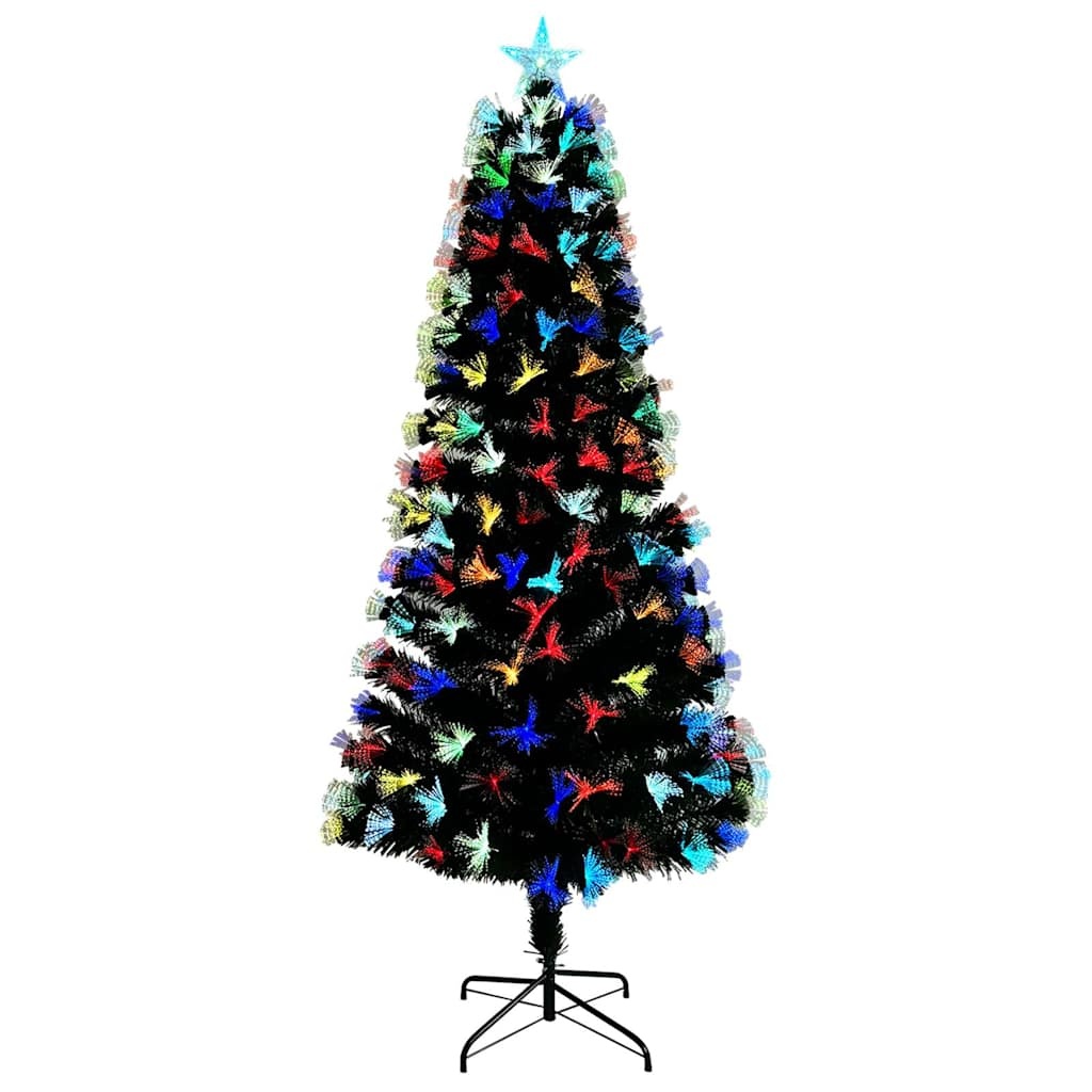 VidaXL Kunstkerstboom met decoratieve touwlichten Groen 210 cm PVC