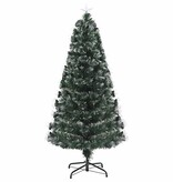 VidaXL Kunstkerstboom met decoratieve touwlichten Groen 180 cm PVC