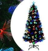 VidaXL Kunstkerstboom met decoratieve touwlichten Groen 150 cm PVC