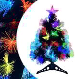 VidaXL Kunstkerstboom met decoratieve touwlichten Groen 64 cm PVC