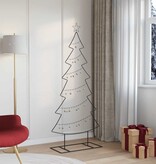 VidaXL Metalen kerstboom met standaard Zwart 180 cm Staal