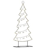 VidaXL Metalen kerstboom met standaard Zwart 180 cm Staal